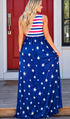 The Aimee Americana - Women's Maxi Dress