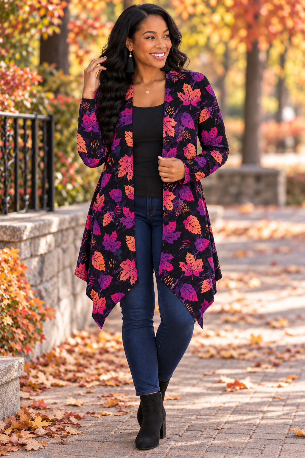 Fall Leaves - Women's Cardigan