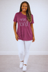 Be Kind - Women's Short Sleeved Top in Heathered Cranbury
