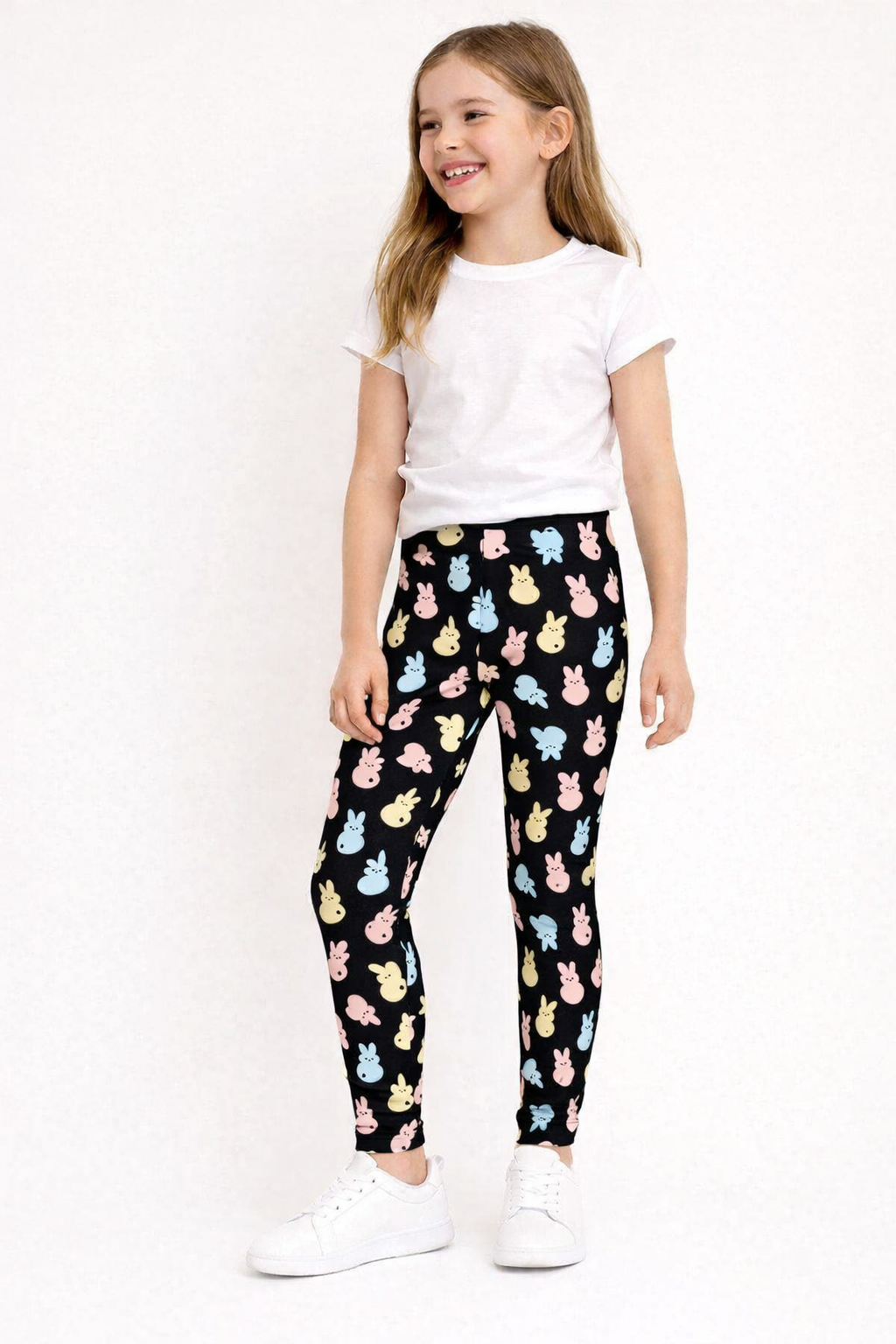 Marshmallow Bunny Bliss - Girl's Leggings PRE-ORDER