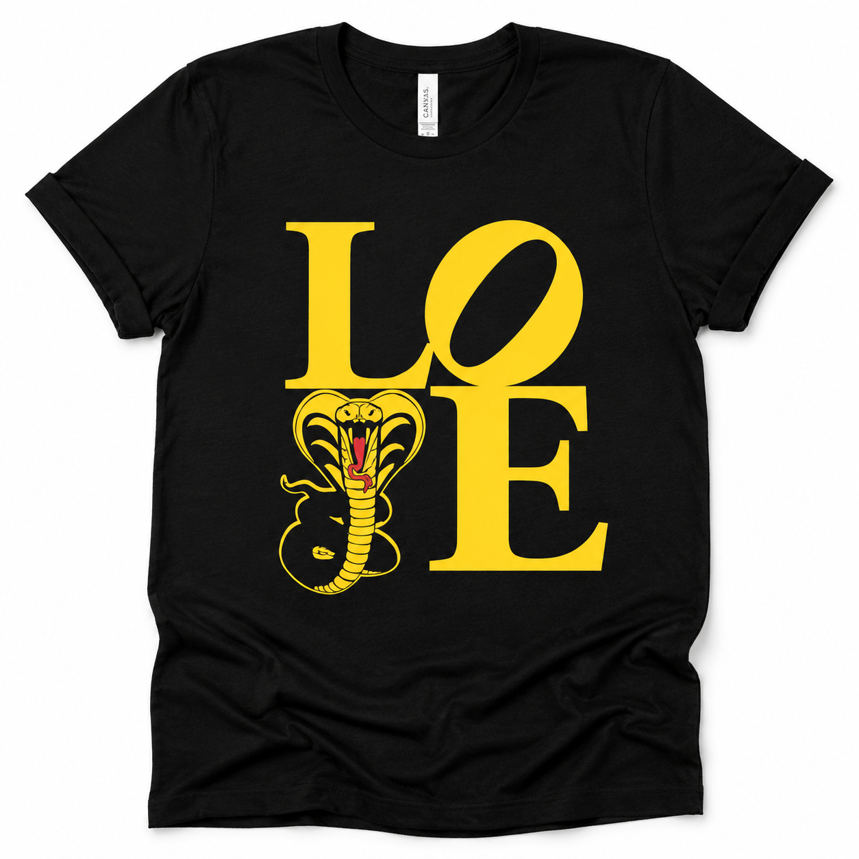 I Love Cobra Karate Unisex Tee in Black