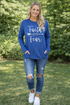 Faith over Fear - Women's Top in Cobalt Blue