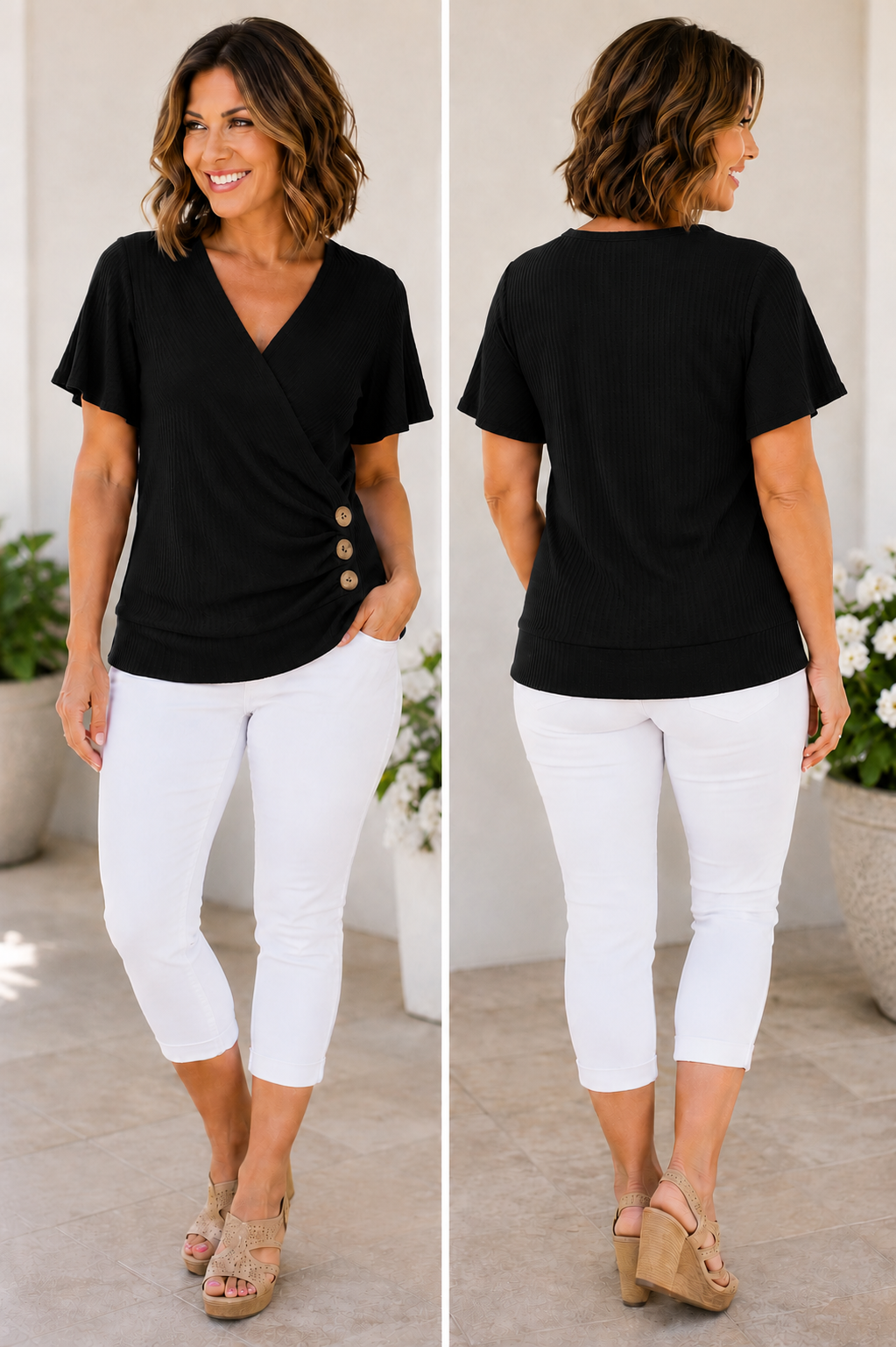 The Gabrielle - Women's Top in Black