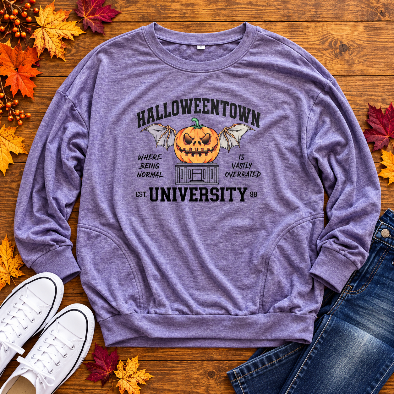 Halloweentown University - Women's Top in Heathered Purple