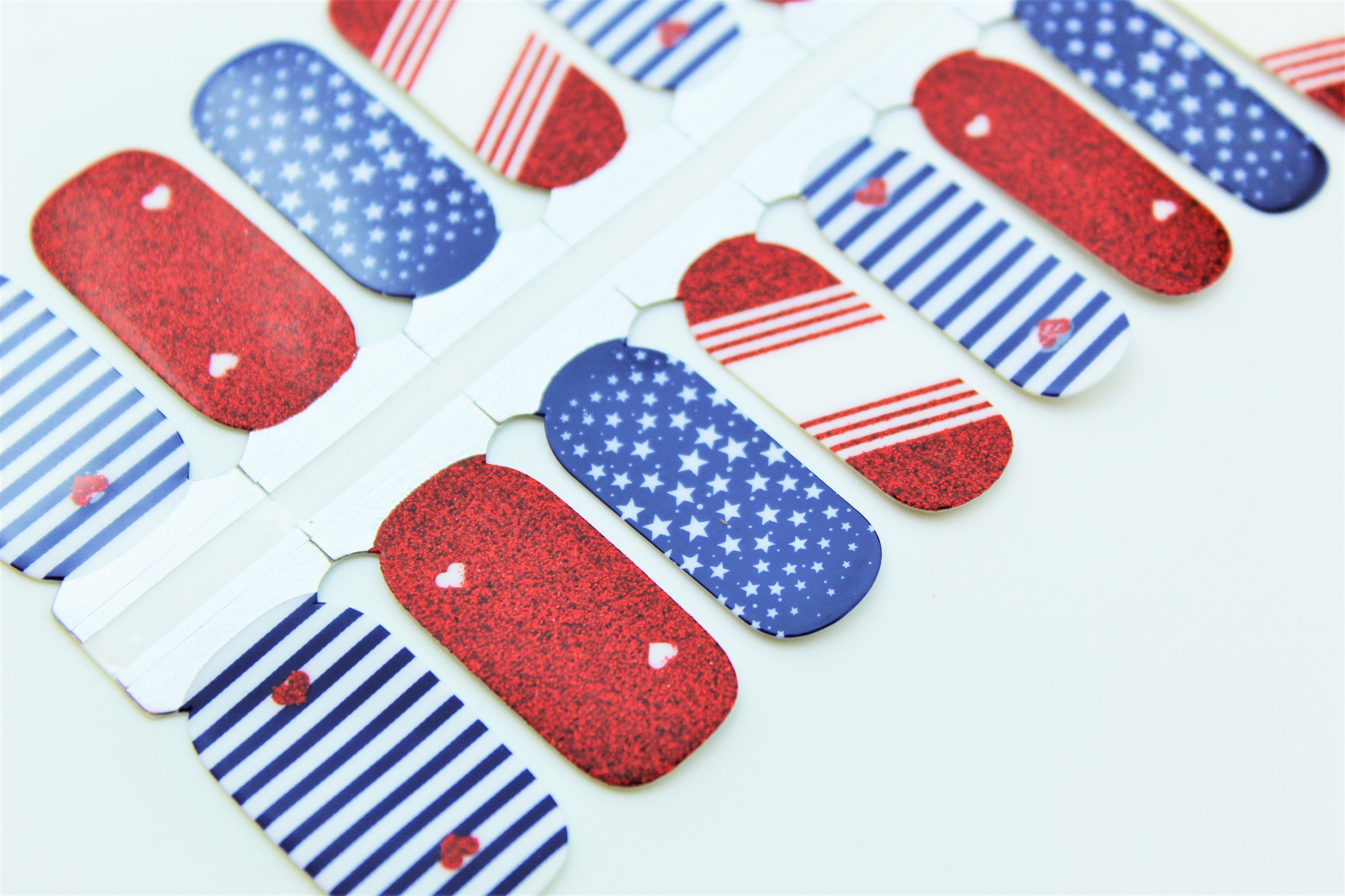 America the Beautiful - Nail Strips