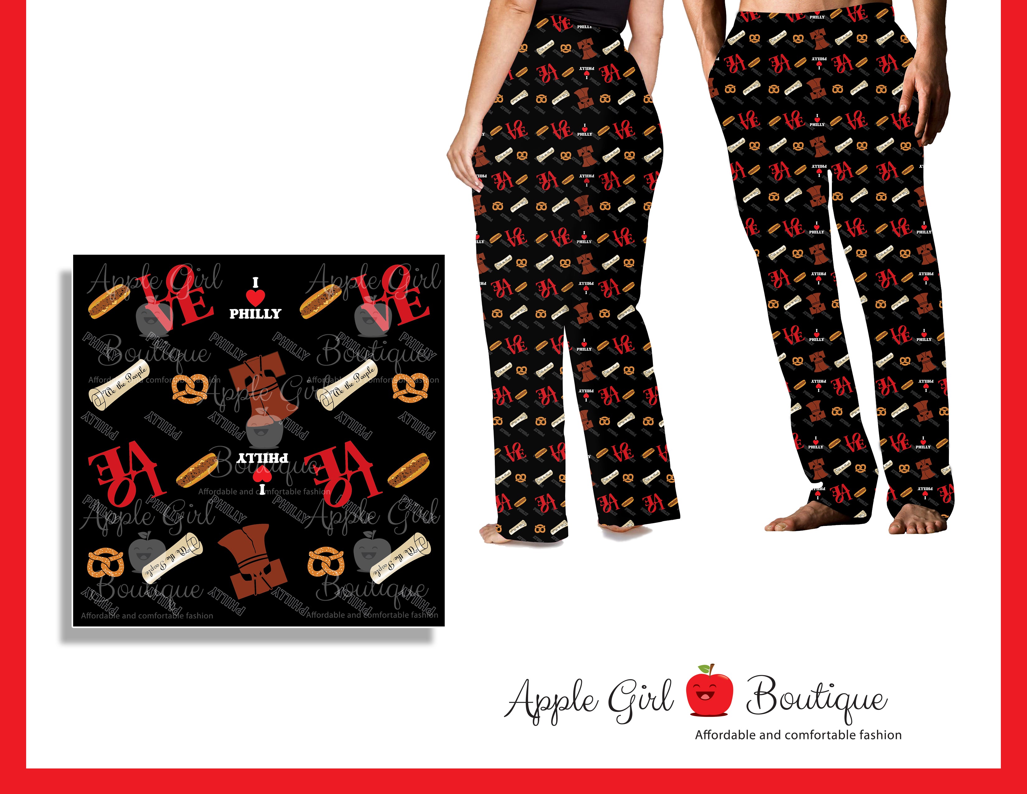 I Love Philly Lounge Pants - Adult Unisex - PRE-ORDER by August 22nd
