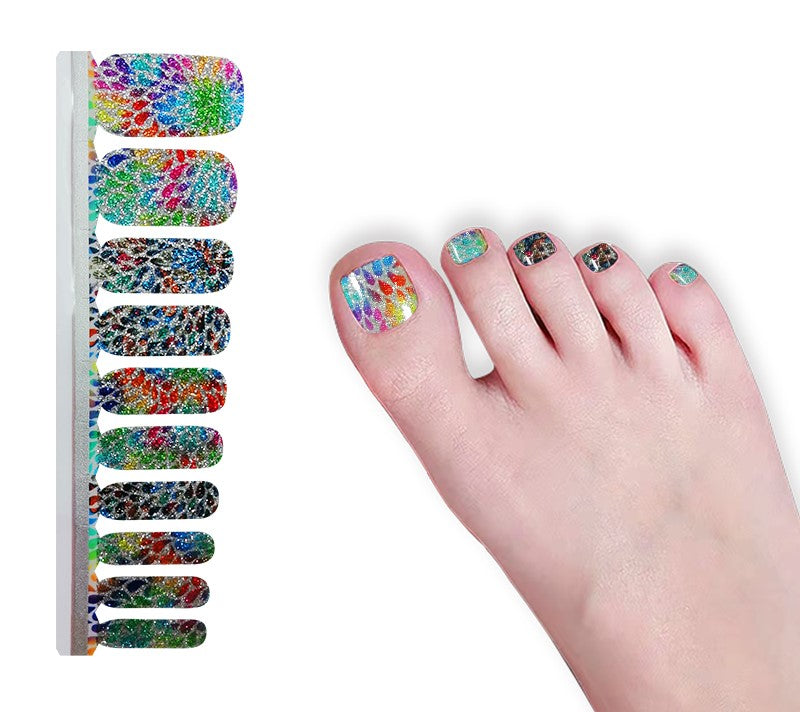 Peacock Feathers - Toenail strips