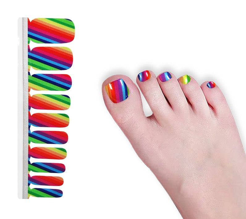 Rainbow Mania - Toenail Strips