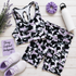 Lavender Camo Biker Shorts Activewear Set