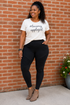 Moto Stretch Jeggings in Black - Women's Plus Size