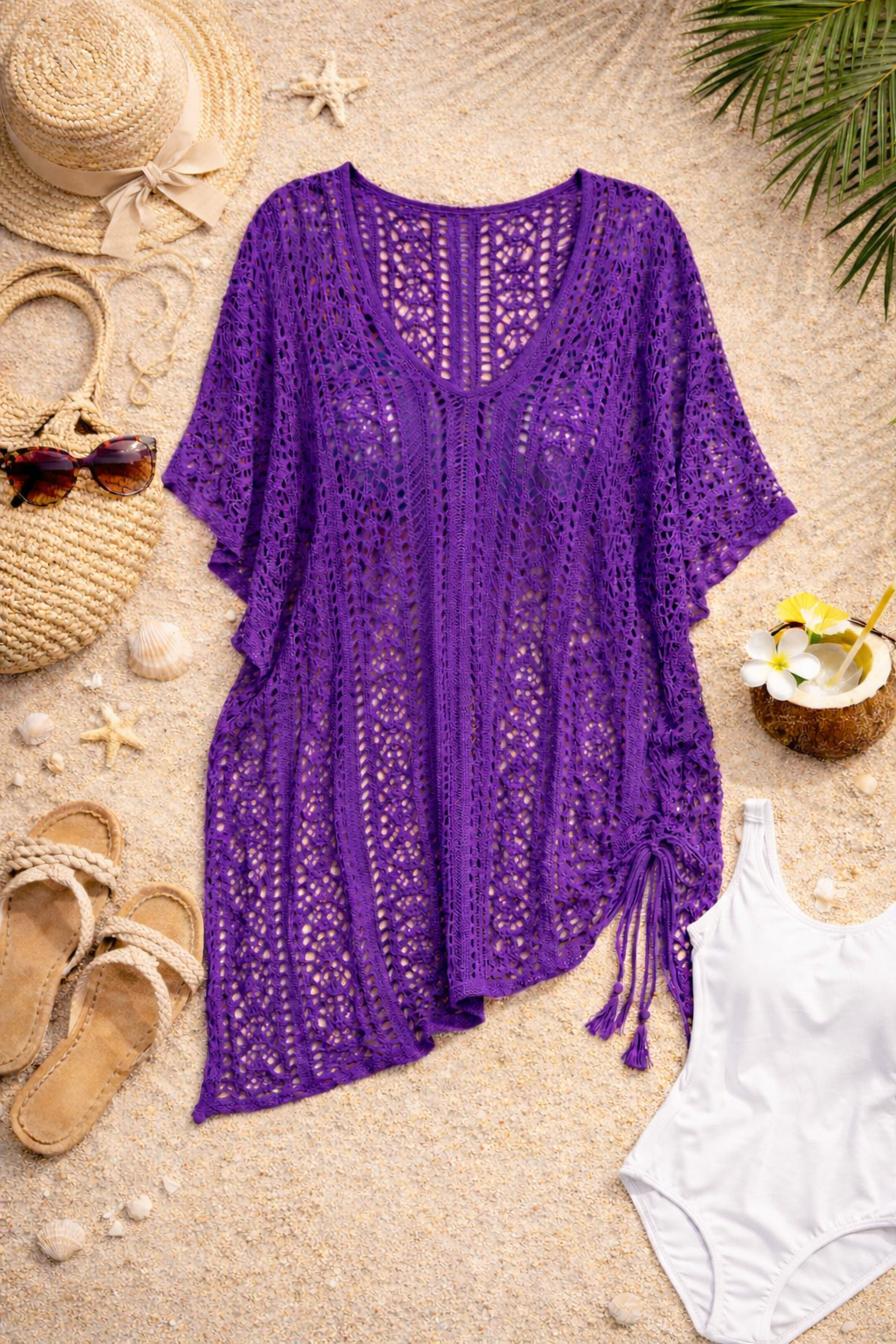 The Nikki - Women's Beach Cover Up in Purple