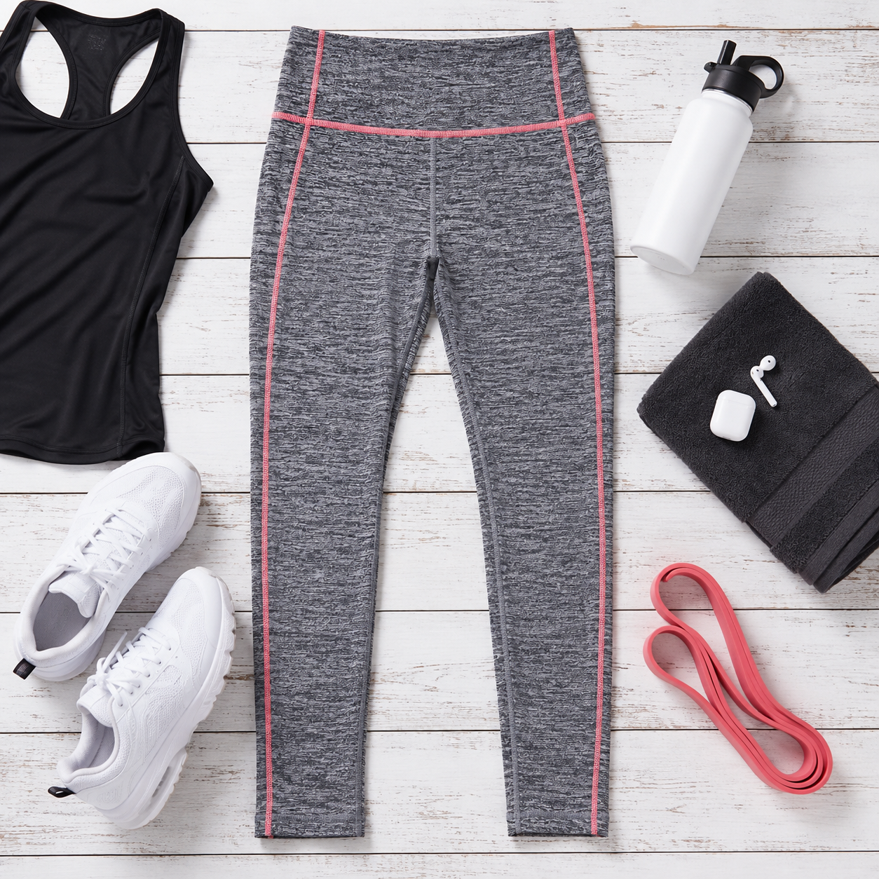 Performance Athletic Legging - Women's Gray with Coral