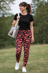 Pretty in Pigskins Football Leggings - Women's Plus Size Leggings