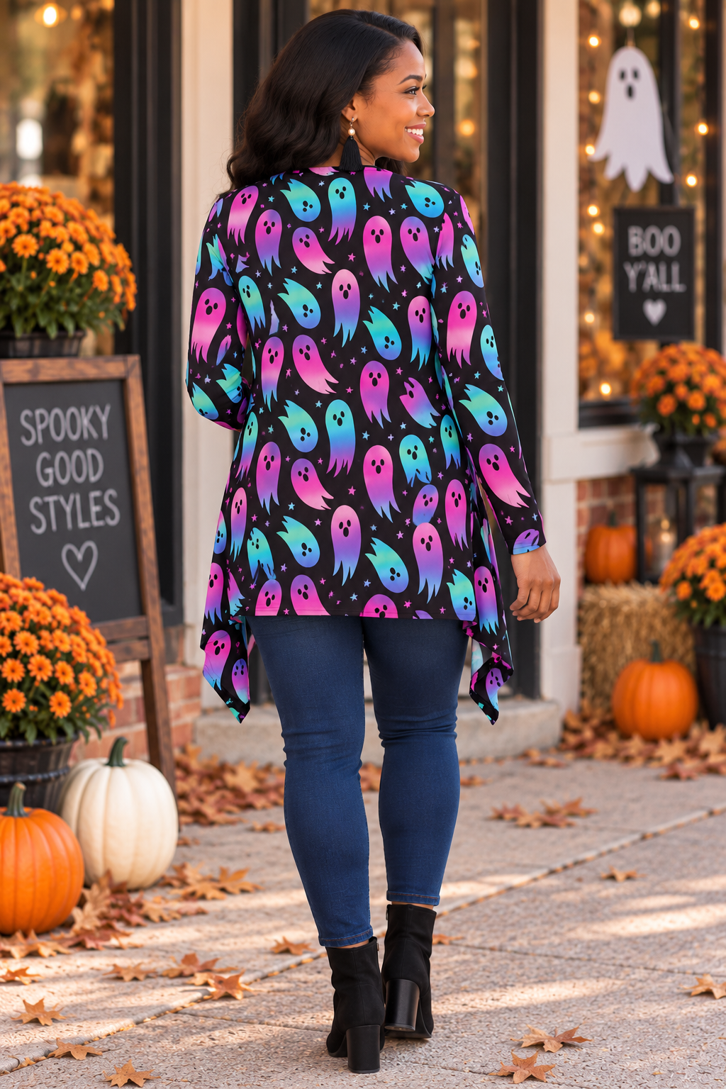 Rainbow Ghosts - Women's Cardigan