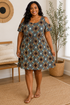 The Savannah - Women’s Plus Size Boho Cold Shoulder Dress