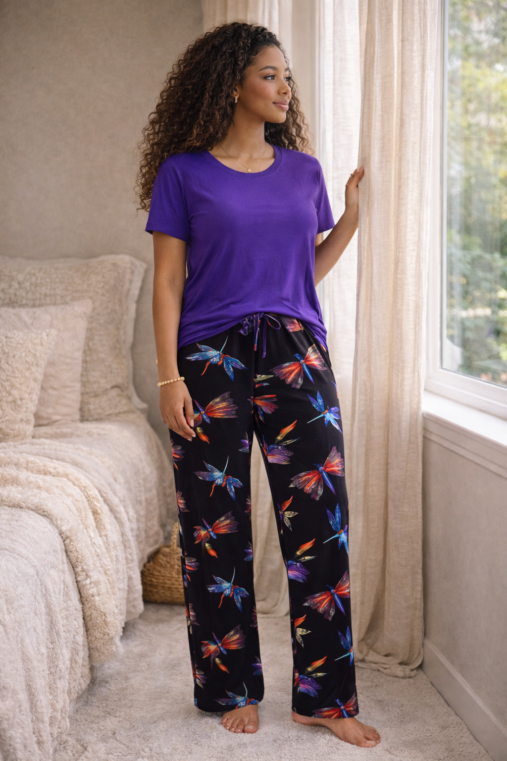 Watercolor Dragonflies - Women's Lounge Pants