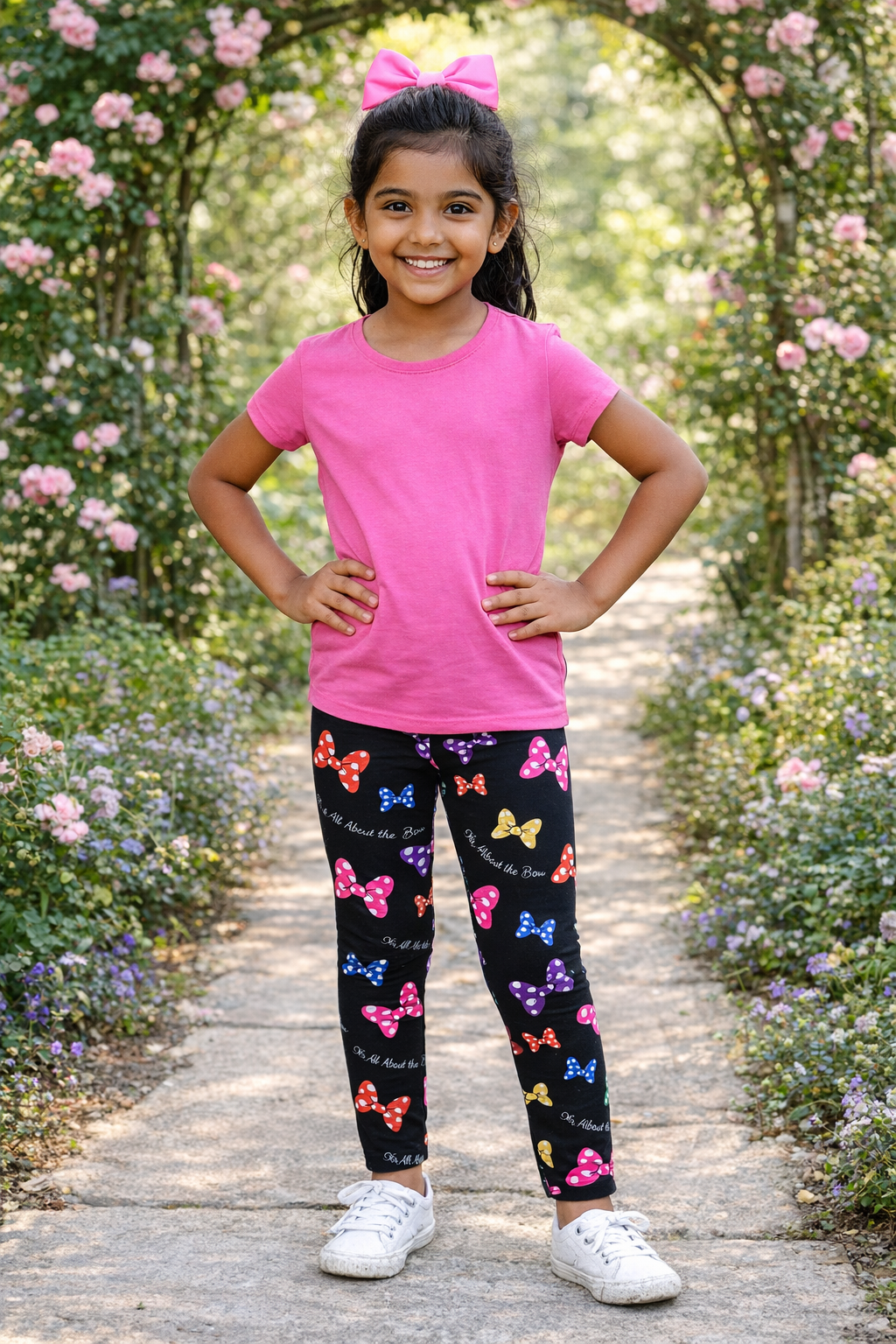 It's All About the Bow Leggings- Girls