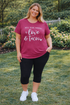 All You Need is Love and Tacos - Women's Plus Size Top in Raspberry