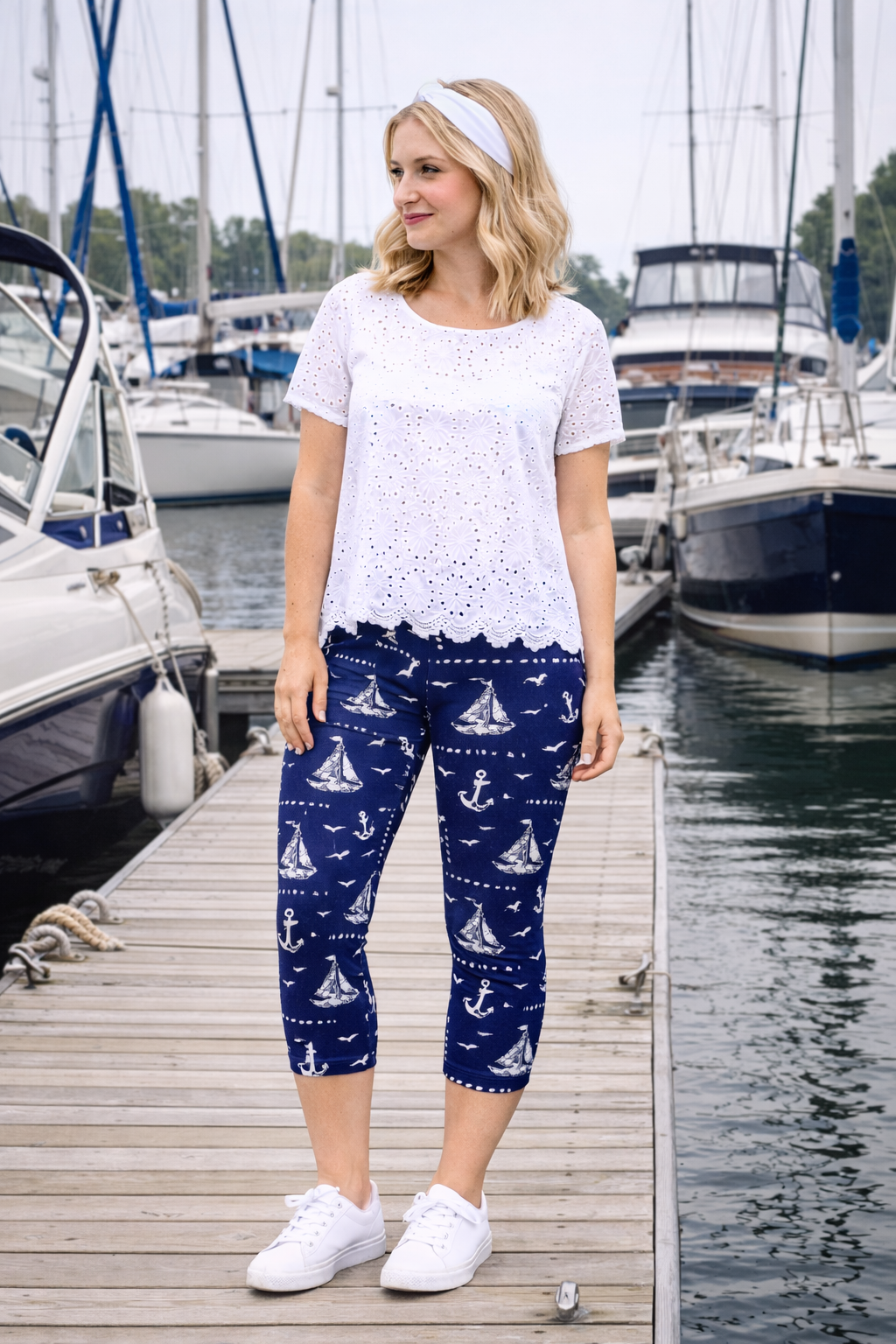 Anchors Away - Women's Plus Size Capris