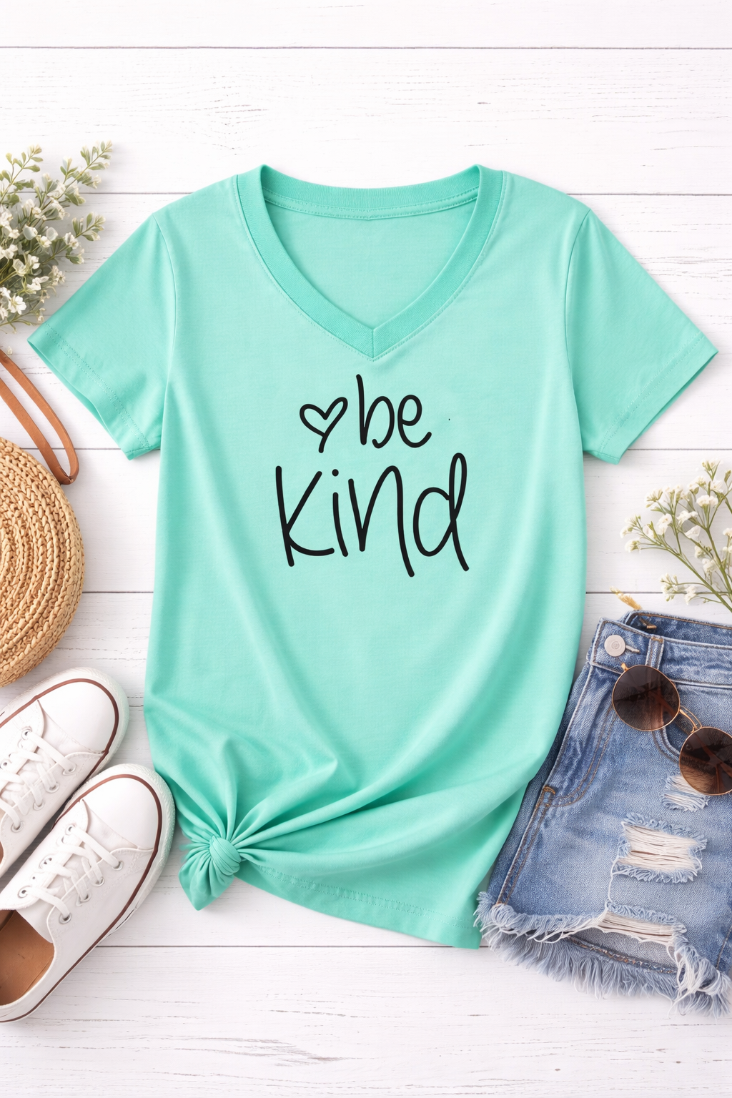 Be Kind - Women's Tee in Mint