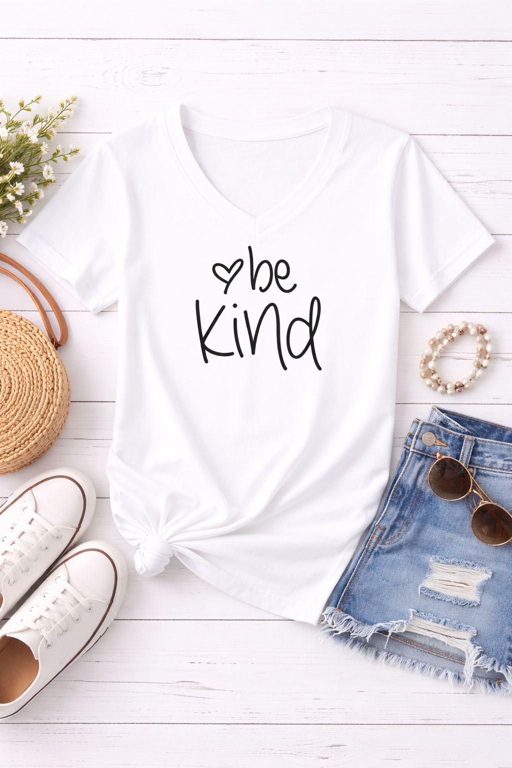 Be Kind - Women's Tee in White