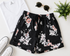 Black Floral Women's Shorts