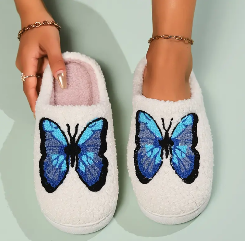 Free Spirit Butterfly - Furry Adult Slippers