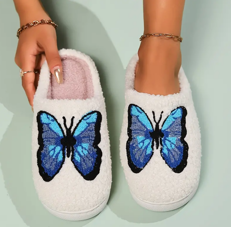 Free Spirit Butterfly - Furry Adult Slippers