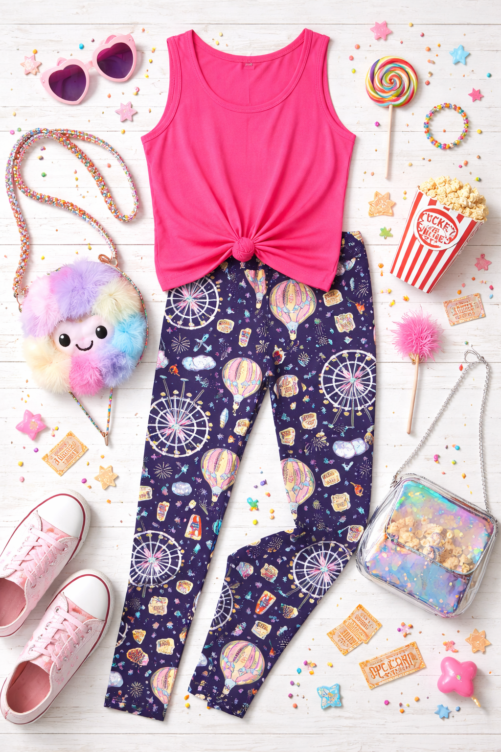 Cotton Candy Carnival - Women's Extra Plus Leggings