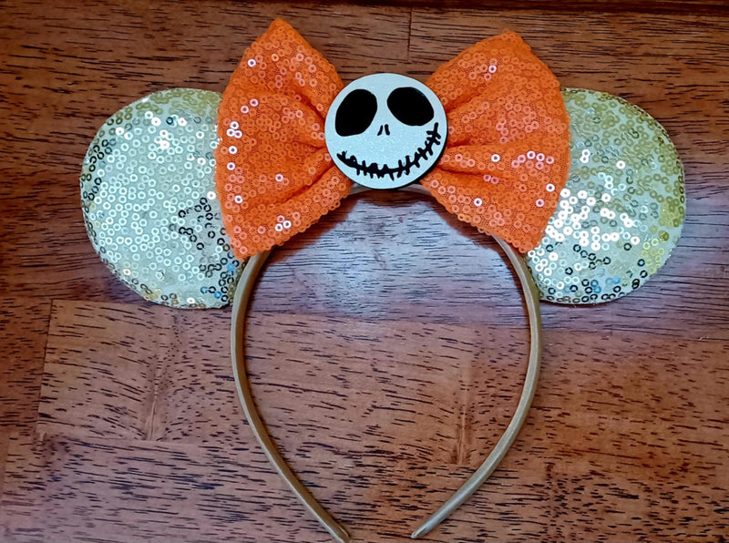 Mouse Ears - Peach & Gold Skeleton