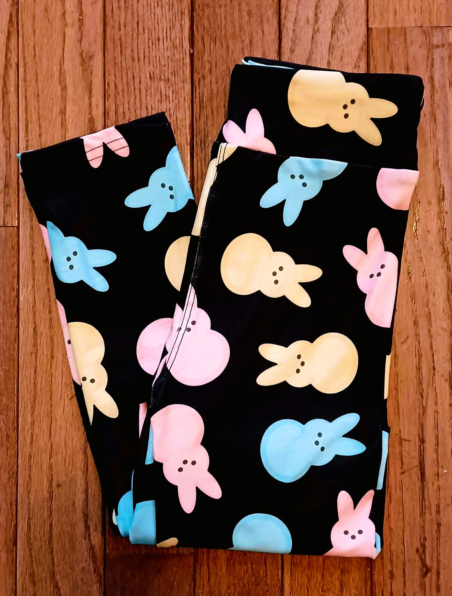 Marshmallow Bunny Bliss Peeps - Girl's Leggings