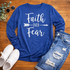 Faith over Fear - Women's Top in Cobalt Blue
