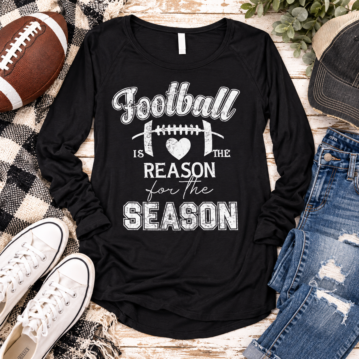Football is the Reason for the Season Graphic Top