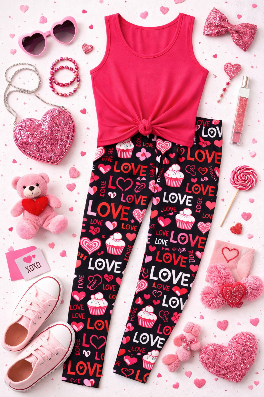 For the Love of Cupcakes - Girls Leggings