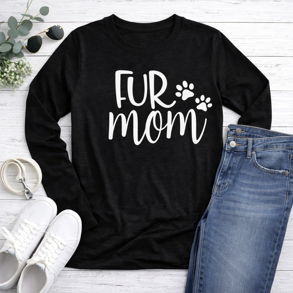 Fur Mom - Women's Top in Black