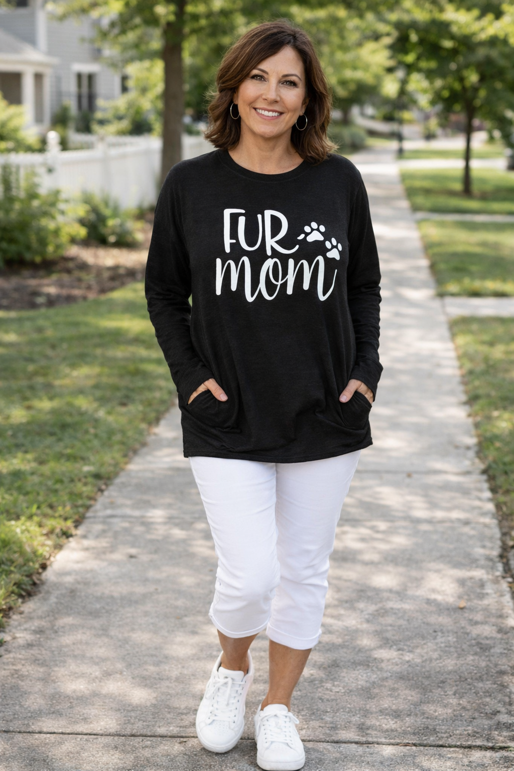 Fur Mom - Women's Top in Black