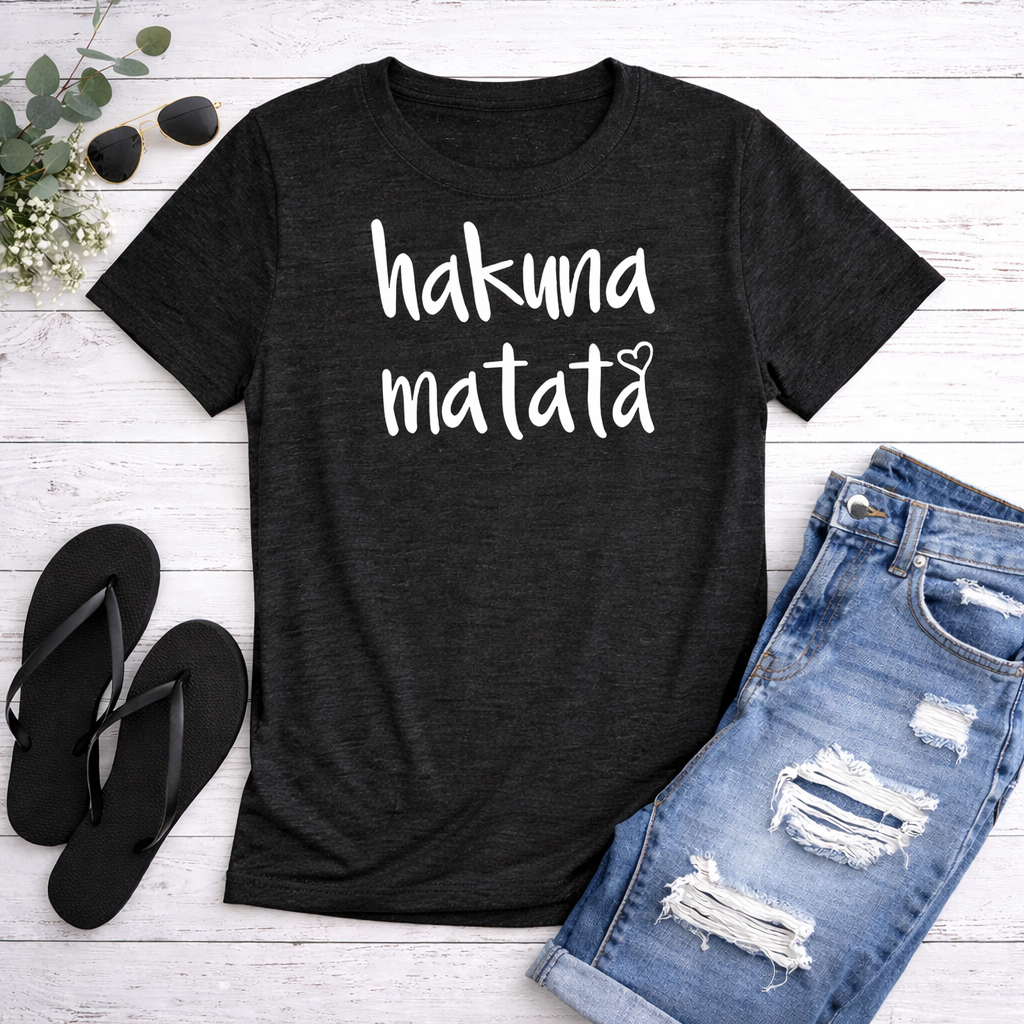 Hakuna Matata - Women's Short Sleeve Top in Black