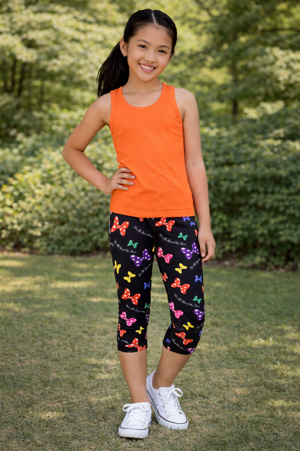 It's All About the Bow Capris- Girls