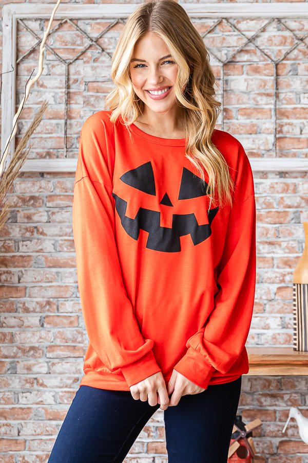 The Jaclyn - Women's Plus Size Top in Orange