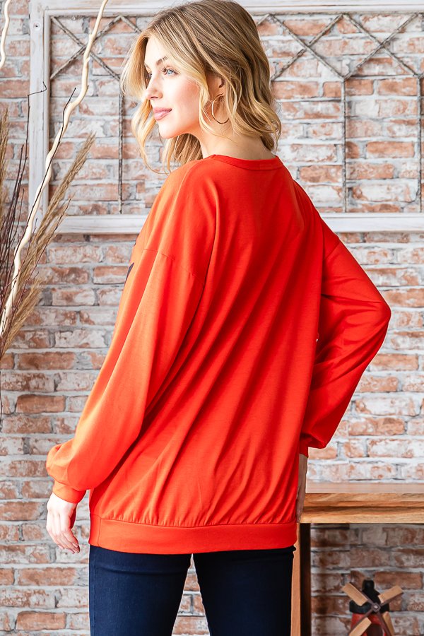 The Jaclyn - Women's Plus Size Top in Orange