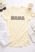 Leopard Mama Tee in Banana - Women's Plus Size Top