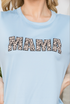 Leopard Mama Tee in Blue - Women's Top