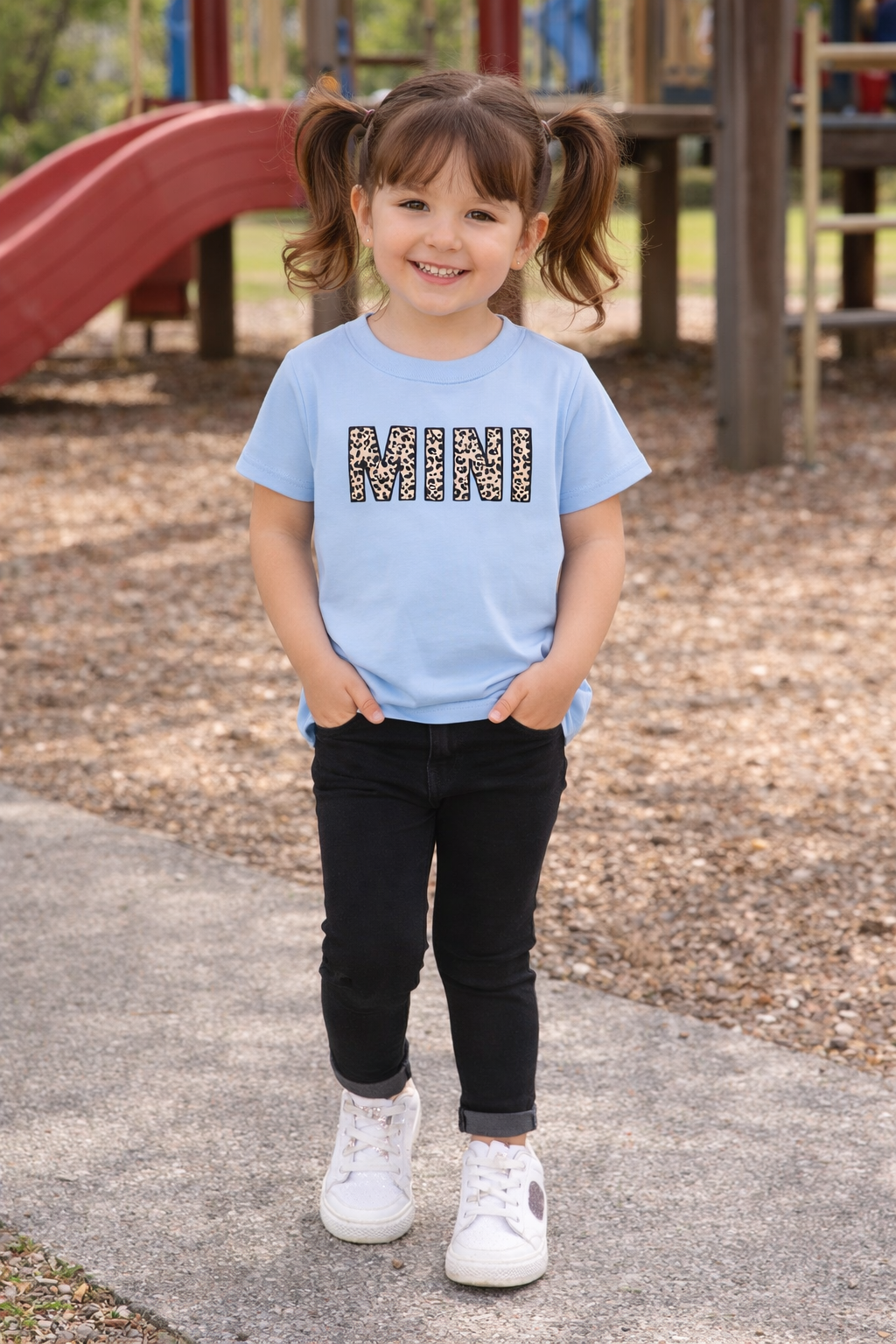 Leopard Mini Tee - Girl's Top