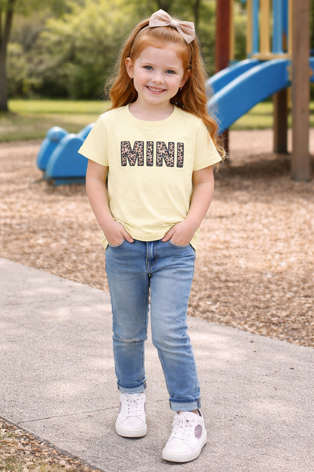 Leopard Mini Tee - Girl's Top