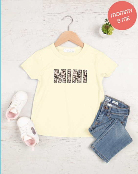 Leopard Mini Tee - Girl's Top