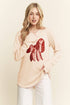 The Noelle - Women's Top with Sequin Bow