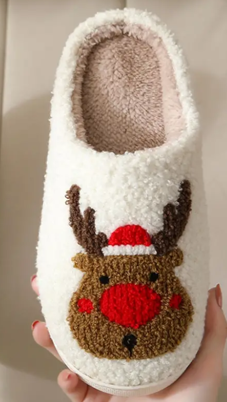 Reindeer Games - Furry Adult Slippers