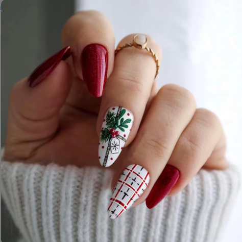 Country Wrapping Paper - Press On Nails