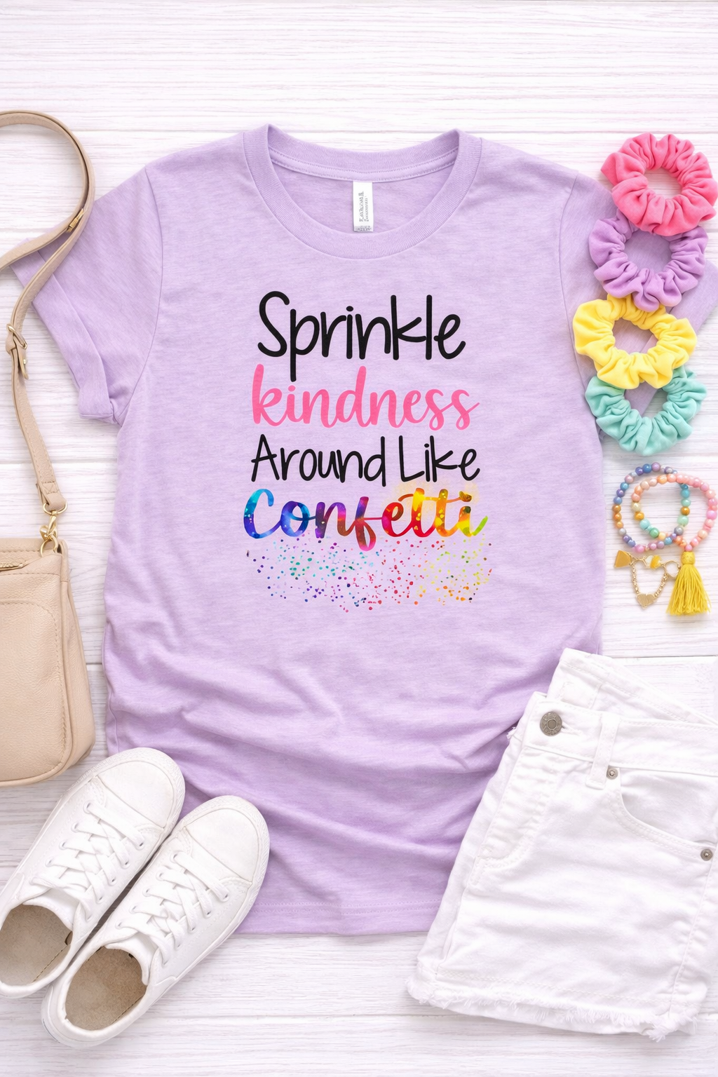 Sprinkle Kindness Around Like Confetti - Women's Top in Lilac