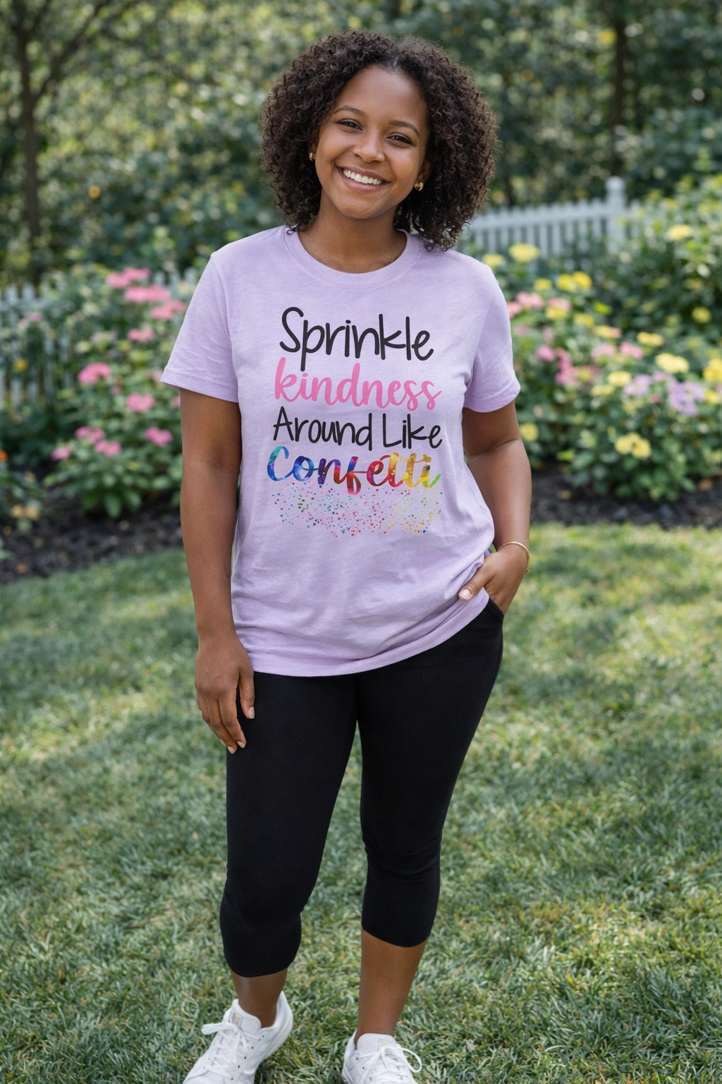 Sprinkle Kindness Around Like Confetti - Women's Top in Lilac